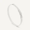 Bracelets-Marco Bicego 18K White Gold Coil and Diamond Pavé Bangle Bracelet, Thin Whitegold