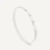 Bracelets-Marco Bicego 18K White Gold Coil and Diamond Bangle Bracelet, Thin Whitegold