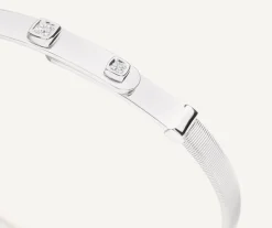 Bracelets-Marco Bicego 18K White Gold Coil and Diamond Bangle Bracelet, Thin Whitegold