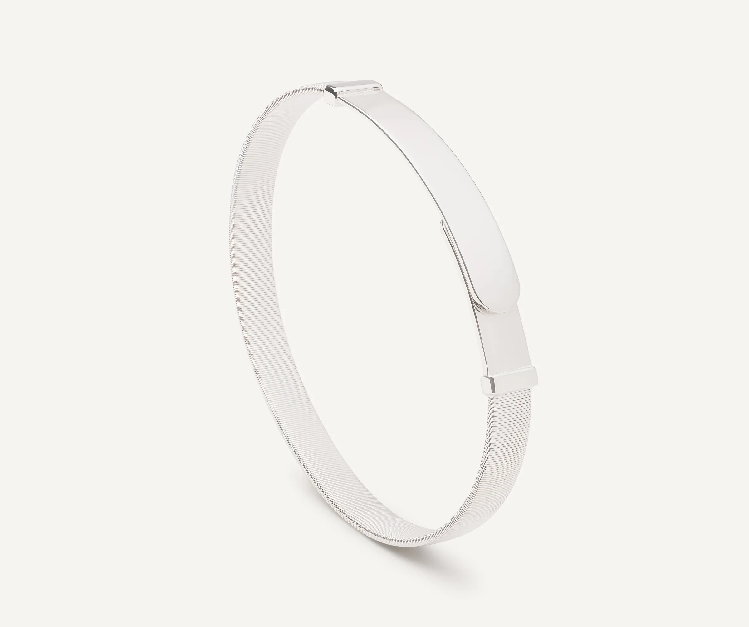 Bracelets-Marco Bicego 18K White Gold Coil Bangle Bracelet, Large Width WhiteGold