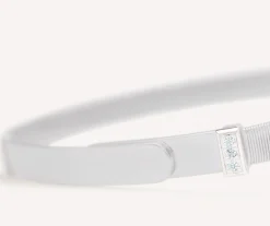 Bracelets-Marco Bicego 18K White Gold Coil Bangle Bracelet With Diamond Pavé, Thin Whitegold