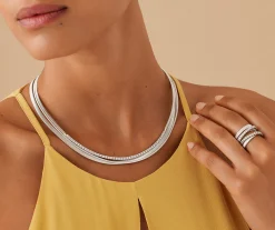 Necklaces-Marco Bicego 18K White Gold Collar With Diamonds Whitegold