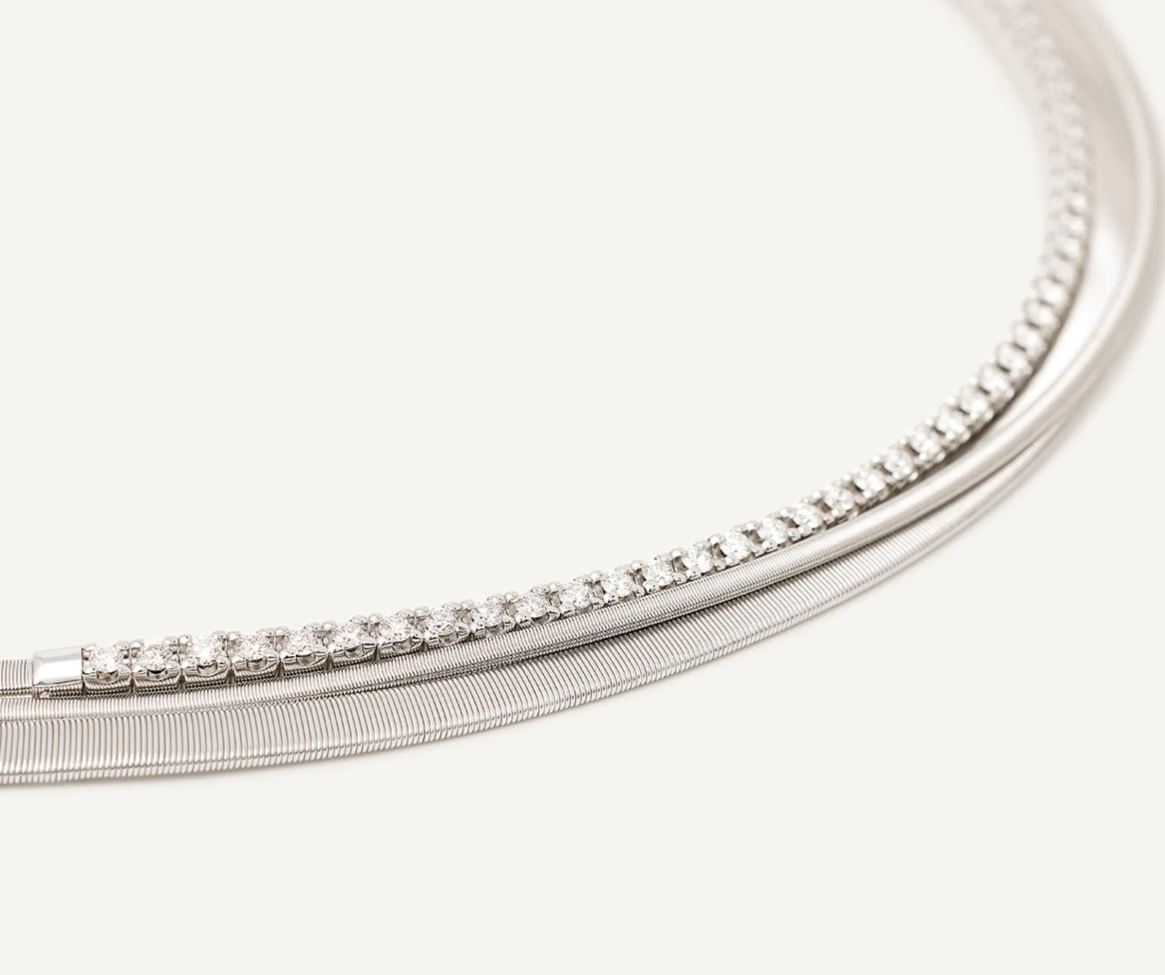 Necklaces-Marco Bicego 18K White Gold Collar With Diamonds Whitegold