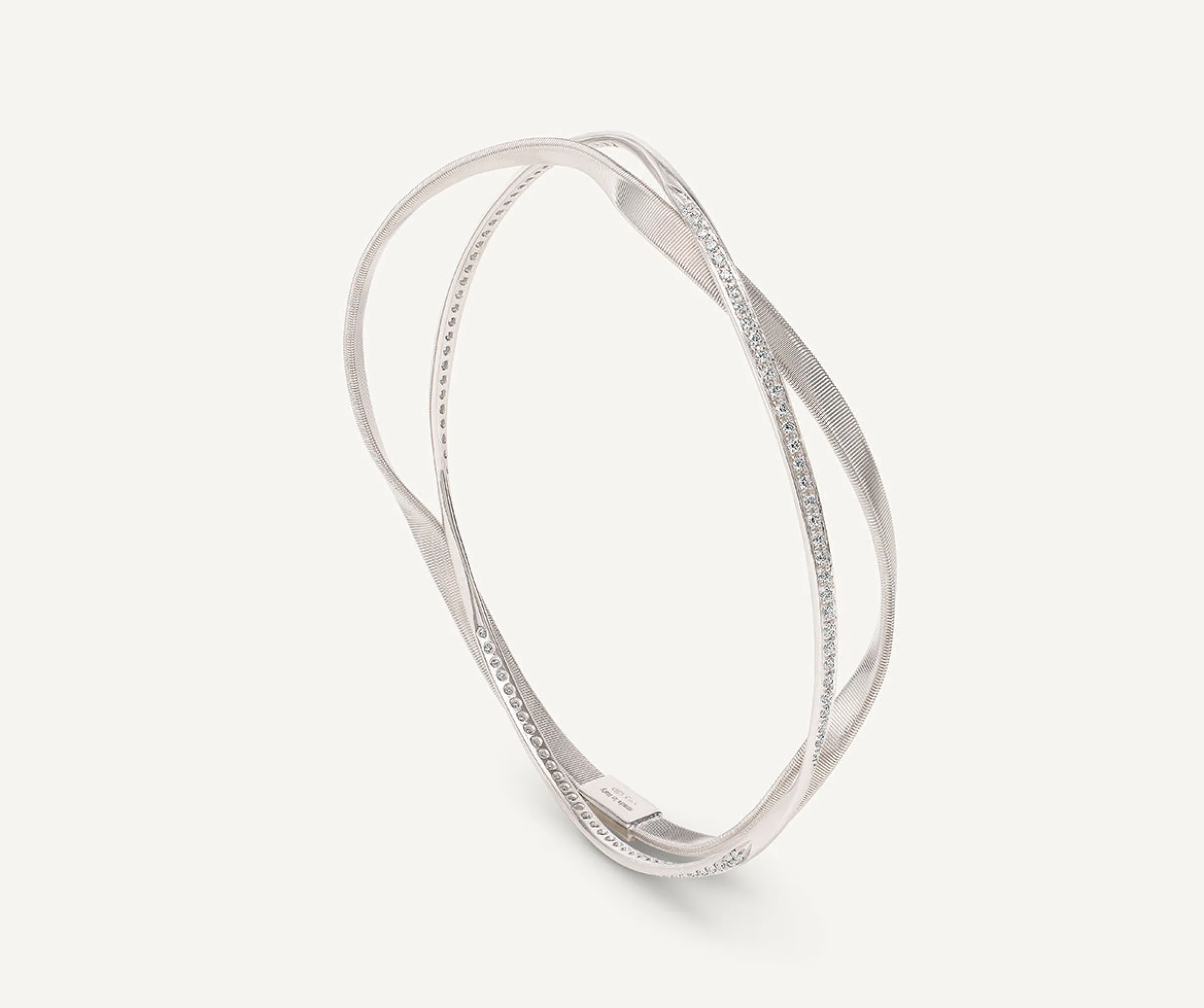 Bracelets-Marco Bicego 18K White Gold 2-Strand Bangle With Diamonds Whitegold