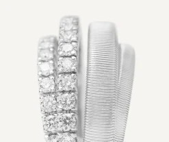 Rings-Marco Bicego 18K White Gold 4-Strand Coil Ring With 2 Diamond Pavé Bands Yellowgold
