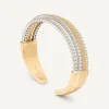 Bracelets-Marco Bicego 18K Yellow Gold 3 Row Diamond Tennis Statement Cuff Yellowgold