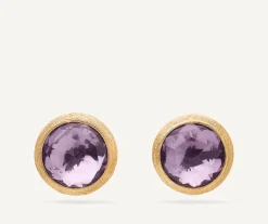 Earrings-Marco Bicego 18K Yellow Gold Amethyst Stud Earrings YellowGold