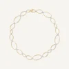 Necklaces-Marco Bicego 18K Yellow Gold and Diamond Flat Link Collar Yellowgold
