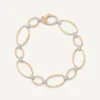 Bracelets-Marco Bicego 18K Yellow Gold and Diamond Flat Link Bracelet Yellowgold