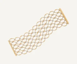 Bracelets-Marco Bicego 18K Yellow Gold and Diamond Flat Link 5-Strand Bracelet Yellowgold