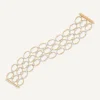 Bracelets-Marco Bicego 18K Yellow Gold and Diamond Flat Link 3-Strand Bracelet Yellowgold