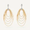 Earrings-Marco Bicego 18K Yellow Gold and Diamond Large Concentric Earrings Yellowgold