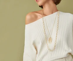 Pendants | Necklaces-Marco Bicego 18K Yellow Gold and Diamond Large Concentric Pendant Yellowgold