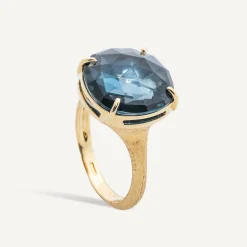 Rings-Marco Bicego 18K Yellow Gold and London Blue Topaz Cocktail Ring Yellowgold