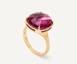 Rings-Marco Bicego 18K Yellow Gold and Pink Tourmaline Cocktail Ring Yellowgold