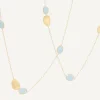 Necklaces-Marco Bicego 18K Yellow Gold Aquamarine Long Necklace Yellowgold