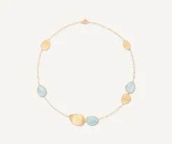 Necklaces-Marco Bicego 18K Yellow Gold Aquamarine Necklace Yellowgold