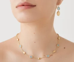 Necklaces-Marco Bicego 18K Yellow Gold Aquamarine u0026 Gold Necklace Yellowgold