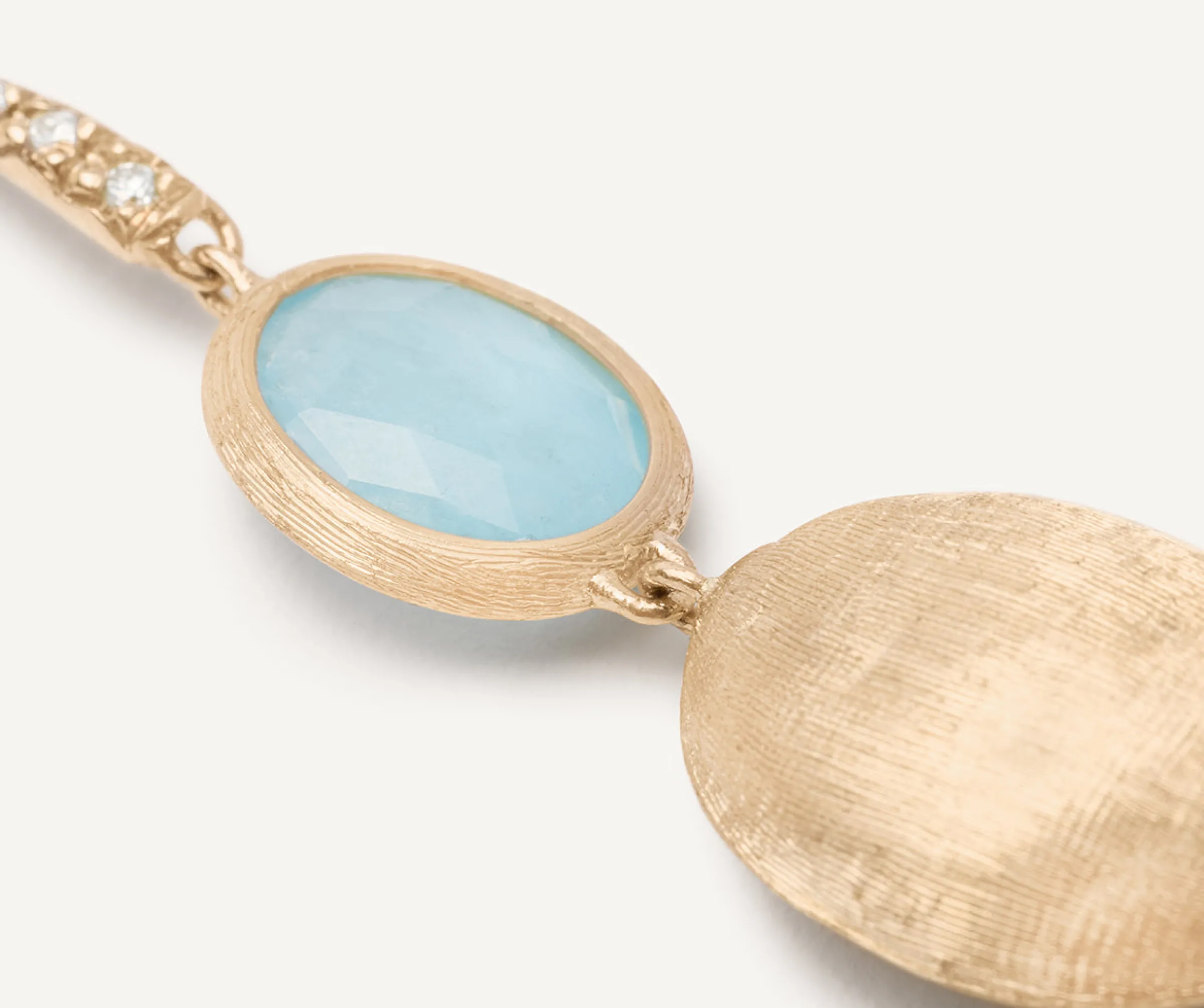 Earrings-Marco Bicego 18K Yellow Gold Aquamarine, Gold u0026 Diamond Accent Earrings Yellowgold