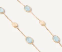 Necklaces-Marco Bicego 18K Yellow Gold Aquamarine u0026 Gold Necklace Yellowgold