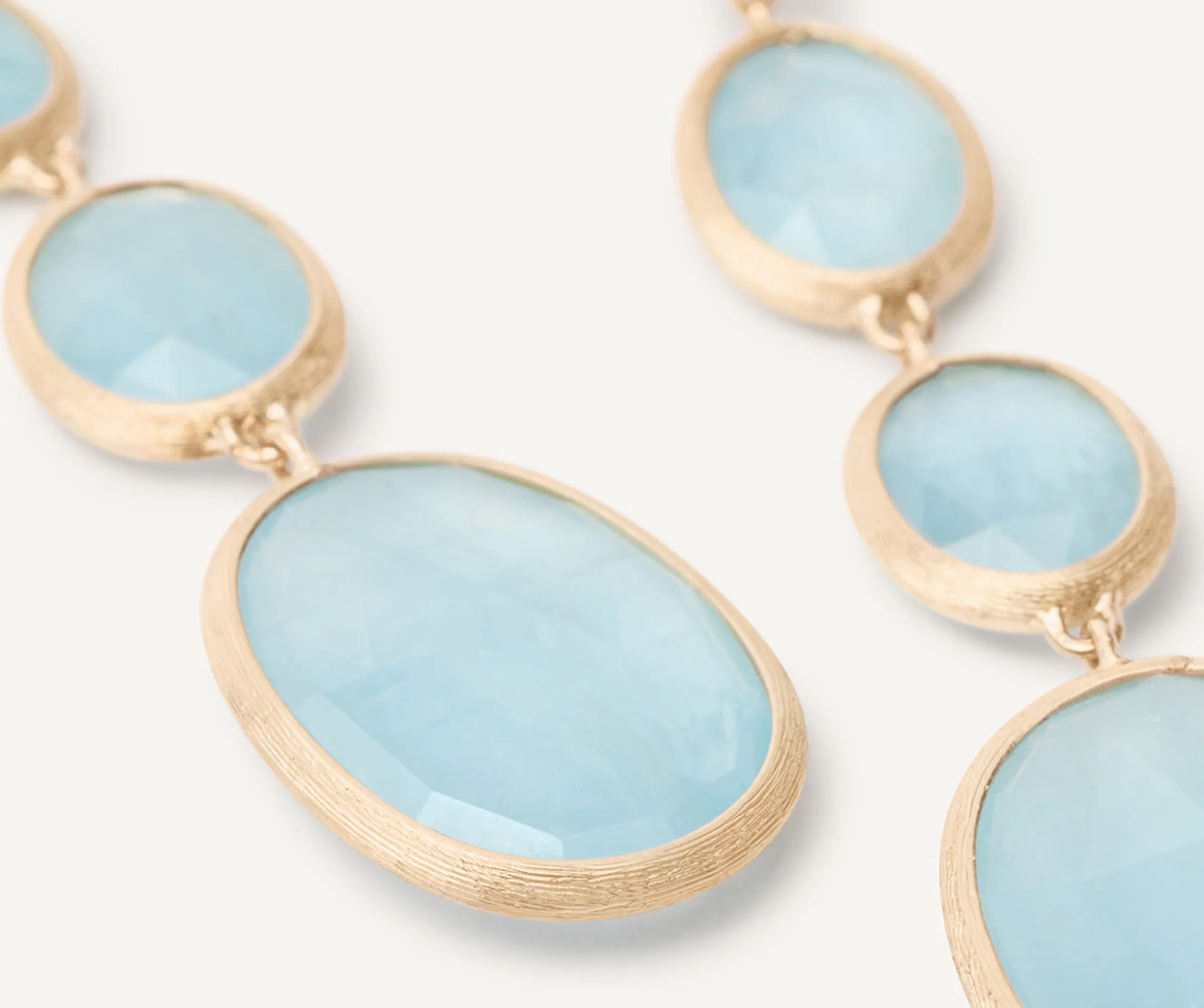 Earrings-Marco Bicego 18K Yellow Gold Aquamarine Statement Earrings Yellowgold