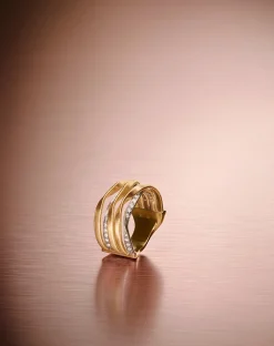 Rings-Marco Bicego 18K Yellow Gold 5-Band Coil Ring With Diamonds Yellowgold