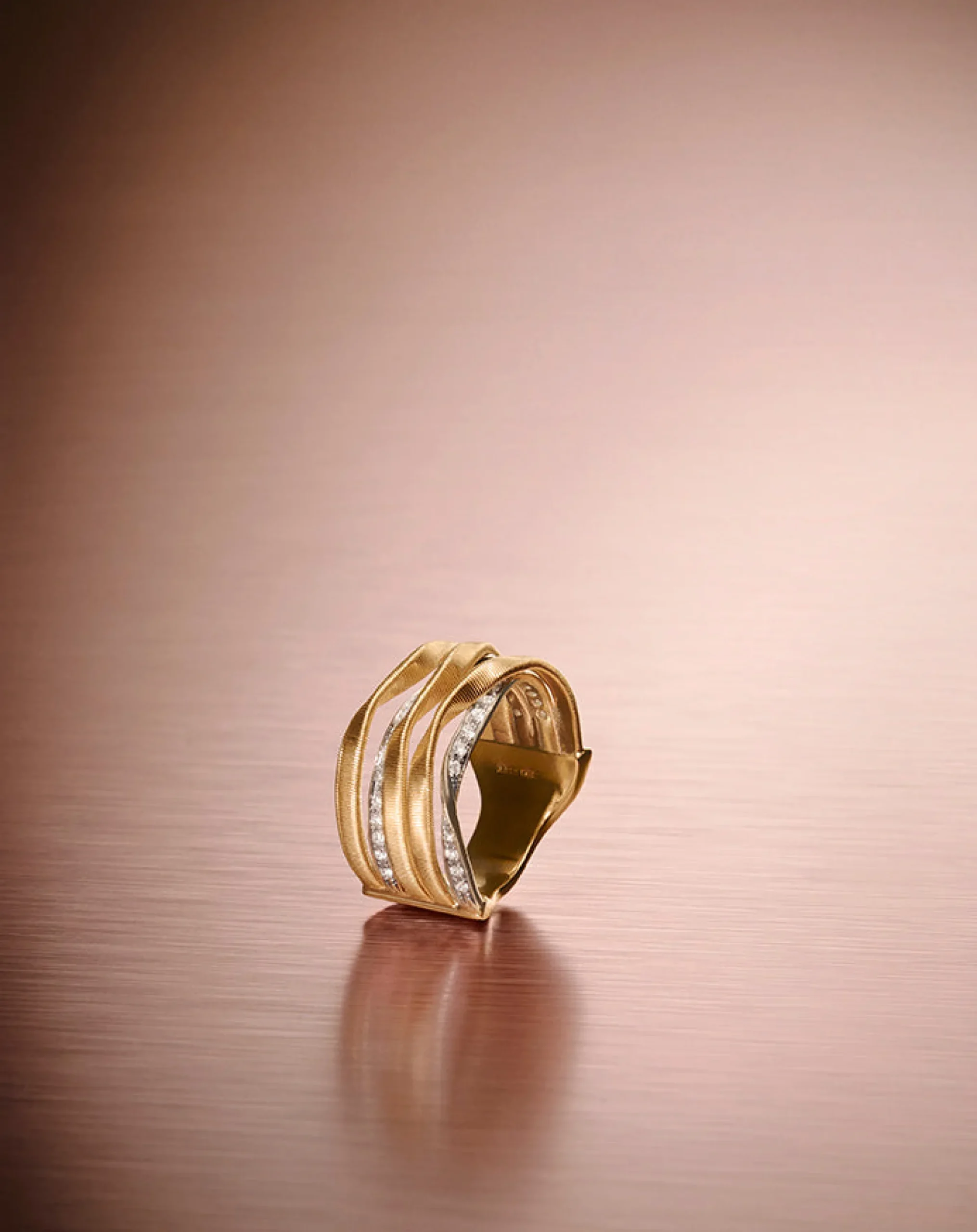 Rings-Marco Bicego 18K Yellow Gold 5-Band Coil Ring With Diamonds Yellowgold
