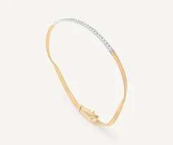 Bracelets-Marco Bicego 18K Yellow Gold Bangle With Diamond Bar Yellowgold