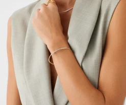 Bracelets-Marco Bicego 18K Yellow Gold Bangle With Diamond Bar Yellowgold