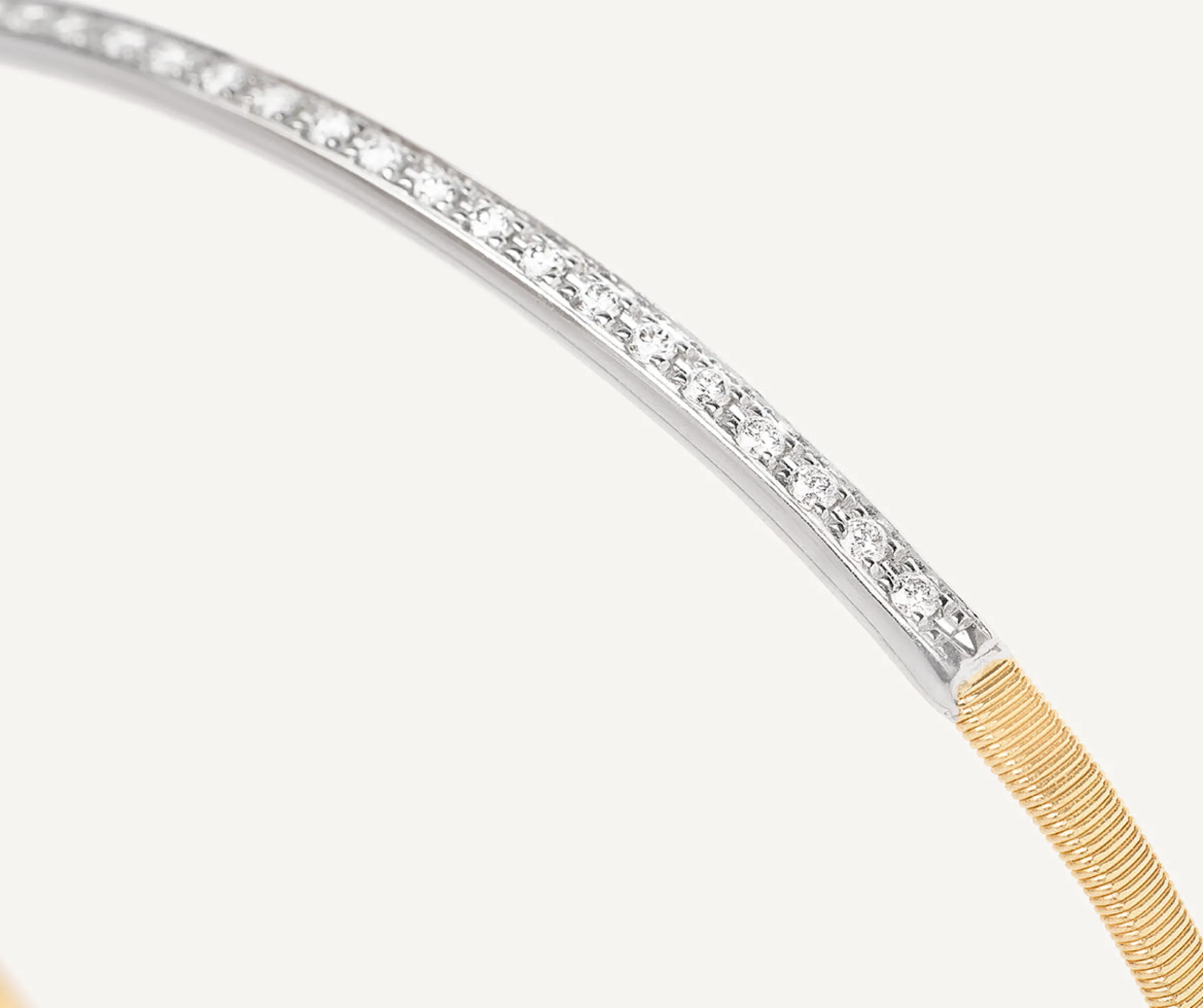 Bracelets-Marco Bicego 18K Yellow Gold Bangle With Diamond Bar Yellowgold