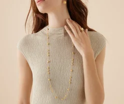 Necklaces-Marco Bicego 18K Yellow Gold Bead Long Necklace Yellowgold