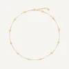 Necklaces-Marco Bicego 18K Yellow Gold Beaded Necklace with Diamonds Yellowgold