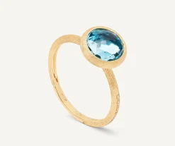 Rings-Marco Bicego 18K Yellow Gold Blue Topaz Stackable Ring YellowGold