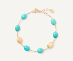 Bracelets-Marco Bicego 18K Yellow Gold Bracelet with Turquoise Yellowgold