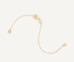 Bracelets-Marco Bicego 18K Yellow Gold Bracelet with Mini-Pavé Station Yellowgold