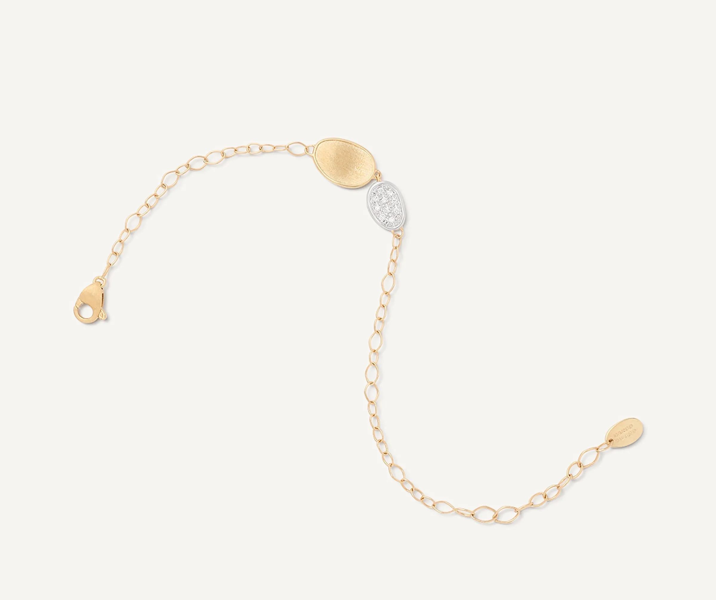 Bracelets-Marco Bicego 18K Yellow Gold Bracelet with Mini-Pavé Station Yellowgold