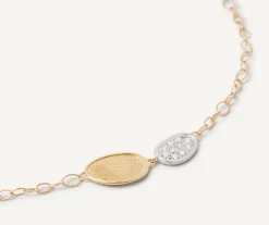 Bracelets-Marco Bicego 18K Yellow Gold Bracelet with Mini-Pavé Station Yellowgold