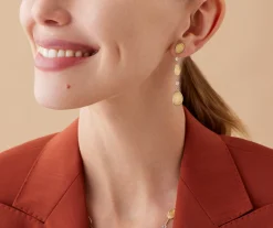 Earrings-Marco Bicego 18K Yellow Gold Chandelier Earrings with Diamonds Yellowgold