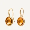 Earrings-Marco Bicego 18K Yellow Gold Citrine Drop Earrings with Diamonds YellowGold