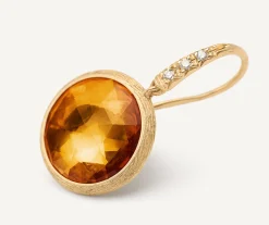 Earrings-Marco Bicego 18K Yellow Gold Citrine Drop Earrings with Diamonds YellowGold