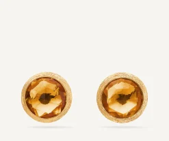 Earrings-Marco Bicego 18K Yellow Gold Citrine Stud Earrings YellowGold