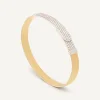 Bracelets-Marco Bicego 18K Yellow Gold Coil and Diamond Pavé Bangle Bracelet, Large Width Yellowgold