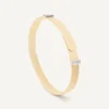 Bracelets-Marco Bicego 18K Yellow Gold Coil Bangle Bracelet With Diamond Pavé, Large Width Yellowgold
