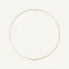 Necklaces-Marco Bicego 18K Yellow Gold Coil Collar With Cushion-Cut Diamond Yellowgold