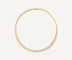 Necklaces-Marco Bicego 18K Yellow Gold Collar With Diamonds Yellowgold