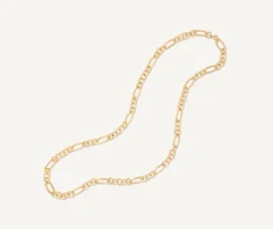 Necklaces-Marco Bicego 18K Yellow Gold Convertible Link Necklace, Engraved u0026 Polished Yellowgold