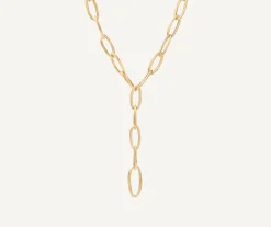 Necklaces-Marco Bicego 18K Yellow Gold Convertible Oval Link Lariat Yellowgold