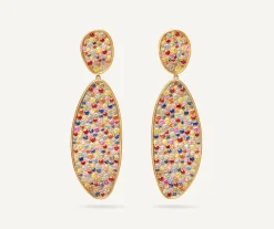 Earrings-Marco Bicego 18K Yellow Gold Convertible Sapphire Statement Earrings Yellowgold