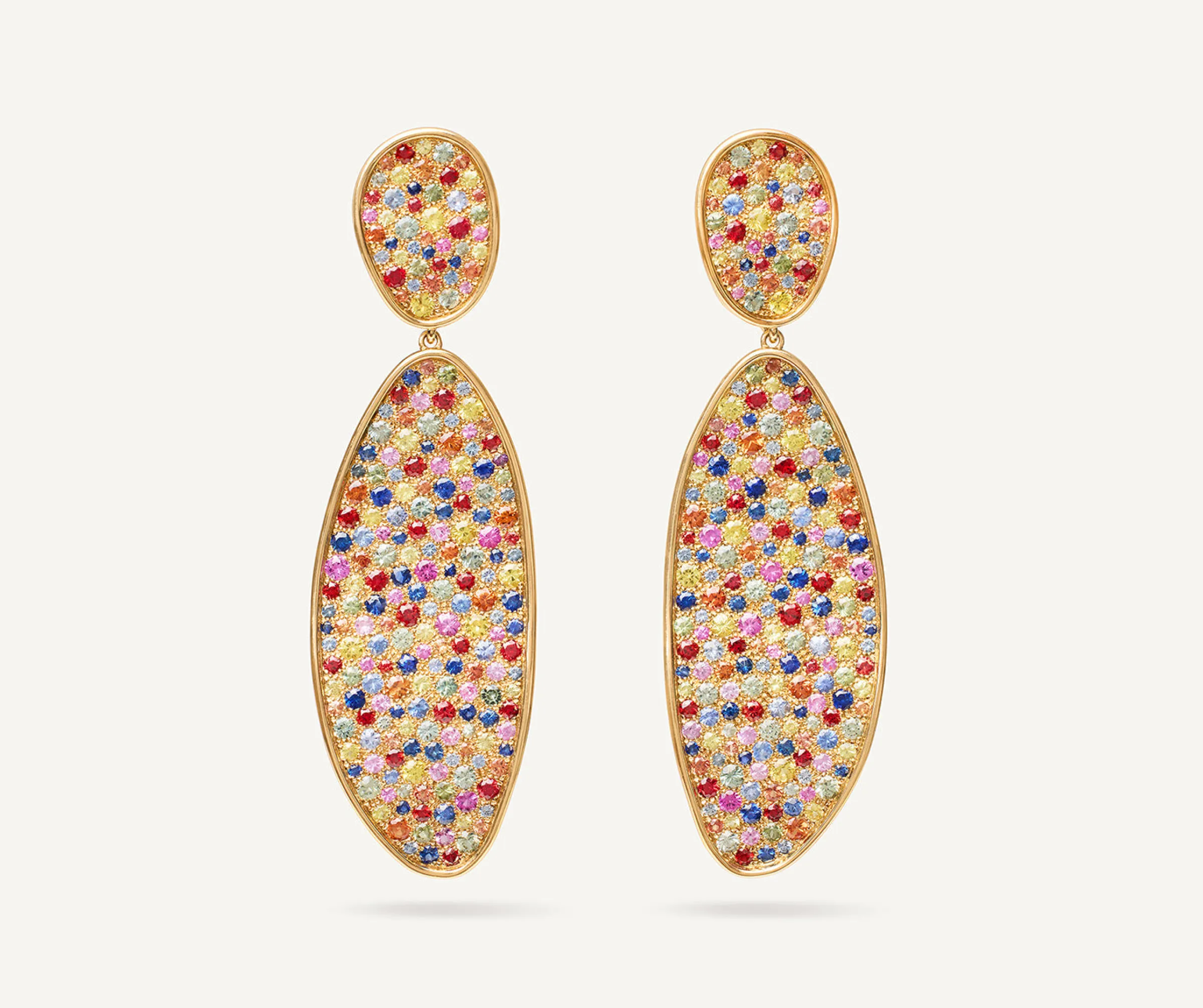 Earrings-Marco Bicego 18K Yellow Gold Convertible Sapphire Statement Earrings Yellowgold