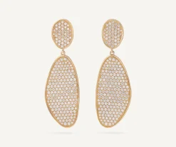 Earrings-Marco Bicego 18K Yellow Gold Convertible Pavé Diamond Earring Kit Yellowgold